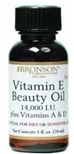 Nutritional Supplement Vitamin E Beauty Oil for Skin and Foot Care  By Bronson – 66