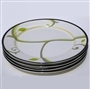 4 LIFE-Style Portion Control Plates (Set of 4), Porcelain - Slightly Irregular