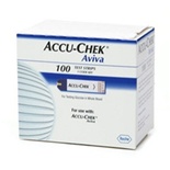 Blood glucose test strips Accu-check Aviva with wide mouth dosing area