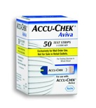 Blood glucose test strips Accu-check Aviva with wide mouth dosing area