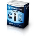 WaveSense Presto Blood Glucose Test Strips, 50ct.